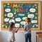 Citrus; 74PCS Amazing Things Happen Here Bulletin Board Set, Boho Rainbow Classroom Decorations, Positive Motivational Welcome Back to School Bulletin Board Decor for Classroom Walls, Doors & Teachers; Category:Bulletin Board Sets; Image:4